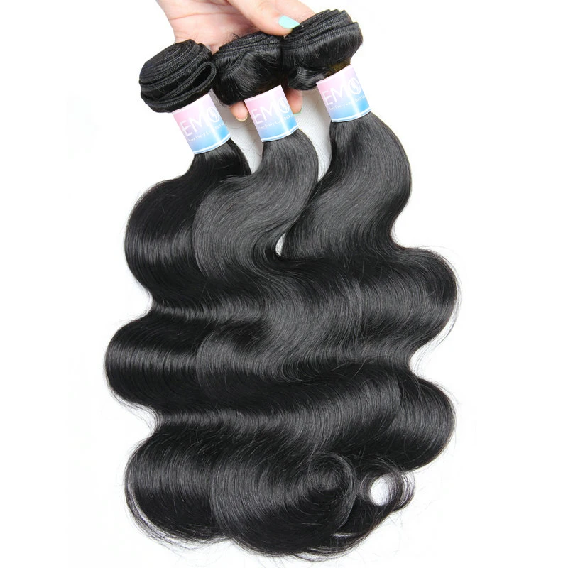 Indain Human Hair Body Wave 1/3/4 Bundles 100% Human Hair Extensions Natural Black 8-28 inch Bulk Human Hair Weave Wholesale