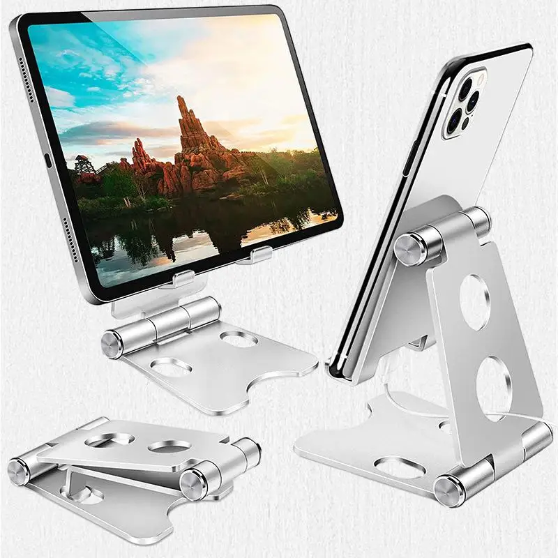 

Multifunctional Aluminum Alloy Folding Mobile Phone Bracket, The Ultimate Must-Have Accessory for On-the-Go Convenience