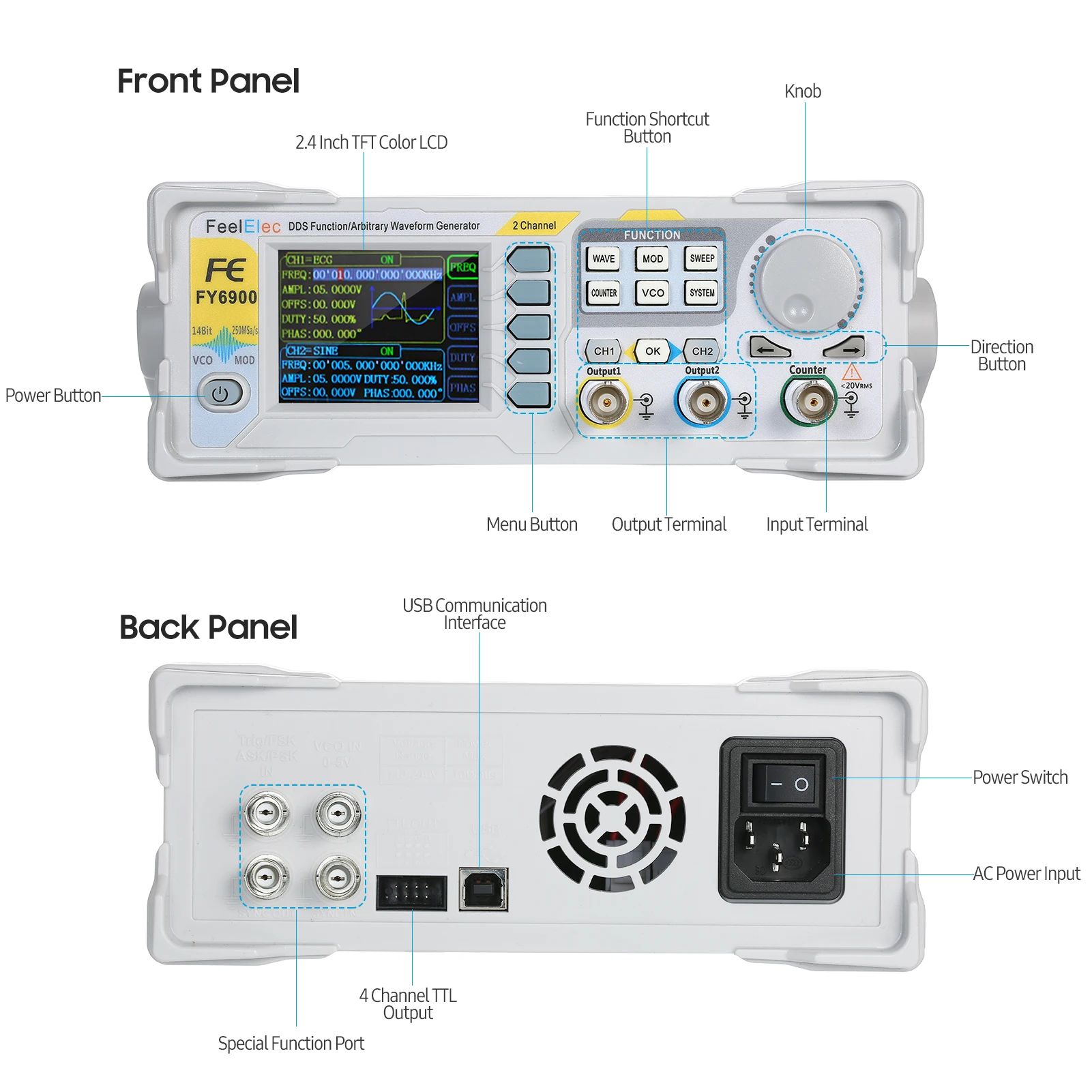 KKMOON 20/60/100MHz Module Digital DDS Signal Generator