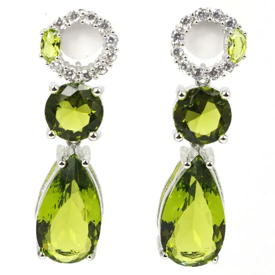 Customized 925 SOLID STERLING SILVER Earrings London Blue Topaz Citrine Peridot Purple Amethyst Swiss Blue Topaz Tourmaline Whit