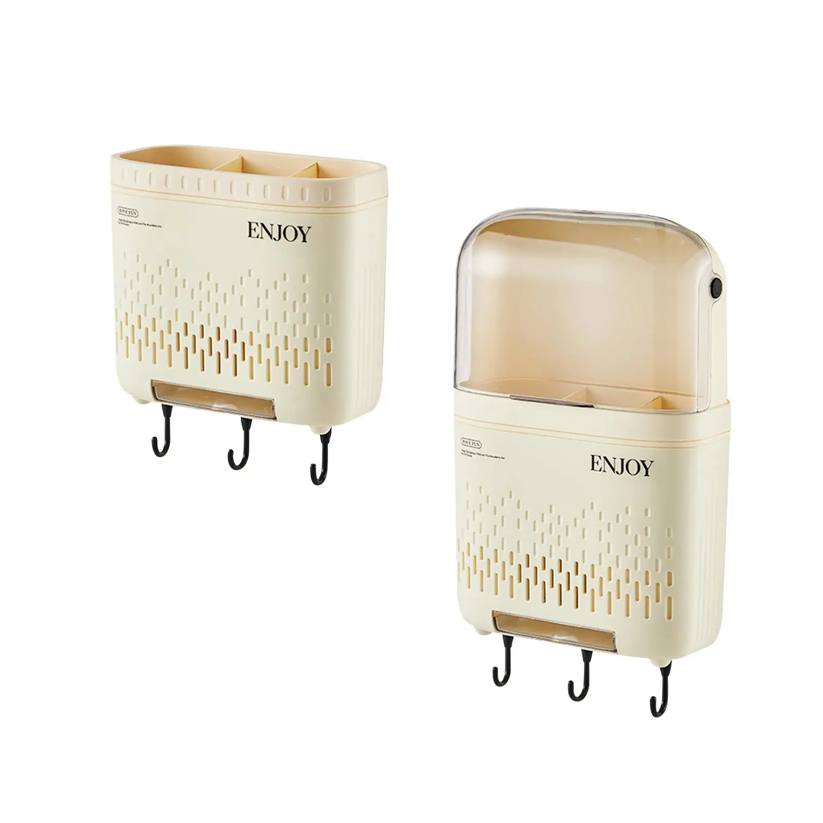 Kitchen Utensil Holder, Wall Mount Utensil Rack, Multi use Hanging Storage Organizer Flatware Drying Rack with Hooks