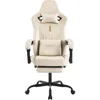 Gaming Chair with Footrest Ergonomic Computer Chair Massage Lumbar Cushion, Racing Video Game Chairs Adjustable 1
