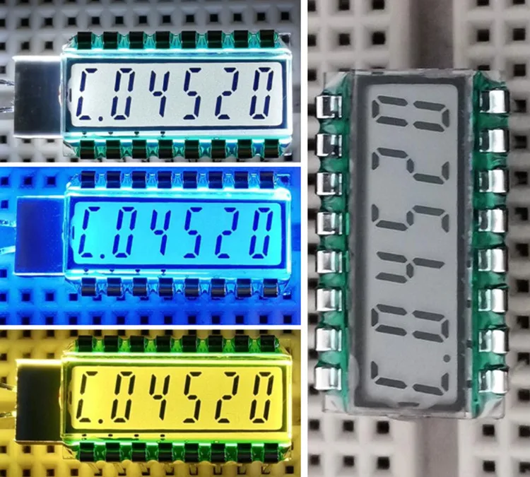 【Storewide Sale】 16PIN TN Positive 6-Digits Segment LCD Panel 3.3V White/ /Blue Backlight