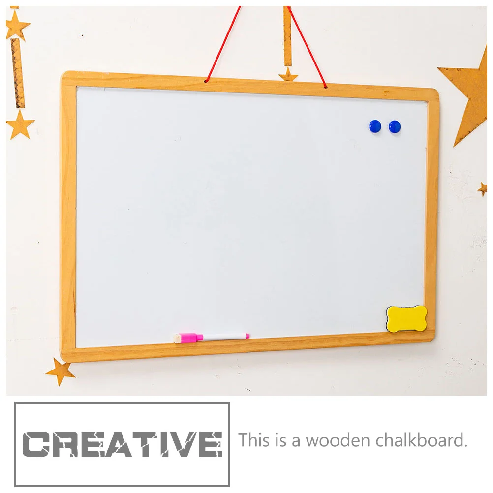 1pc doppelseitige Tafel Whiteboard praktische Holz schrift lösch bare Message Board kleine hängende Tafeln für Kinder