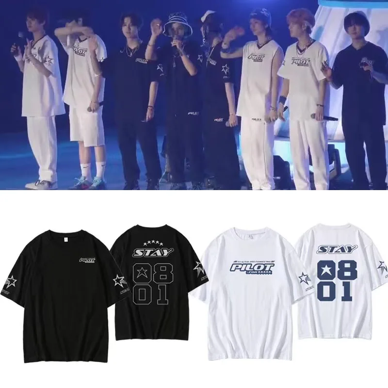 

2023 NEW Stray Kids t shirts Straykids 3RD FM Pilot for 5Star t-shirt 100% Cotton Premium Tees