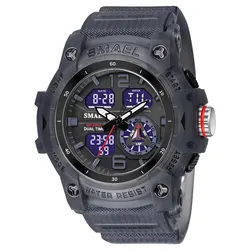SMAEL Waterproof Dual Time LED Sport Watch with Alarm and Stopwatch (Gary)