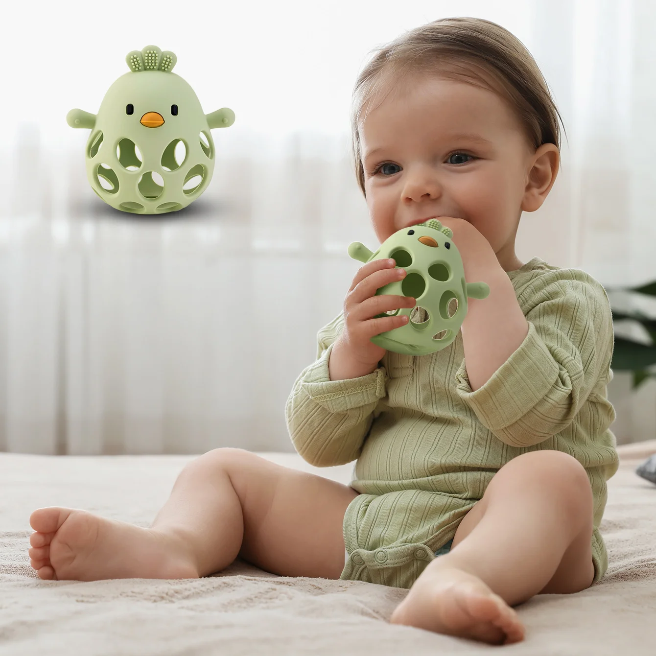 Color Kids 1PCS Silicone Baby Teether Gloves BPA Free Chewable Mittens Anti Biting Hand Protector Infant Teething Toys