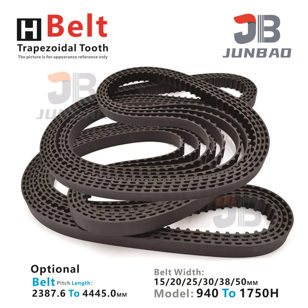 H-Type Timing Belt 940H To 1750H Pitch Length LP=2387.6 To 4445.0MM Width 15 25 20 30 38 50MM Synchronous Conveyor Belt 3D parts