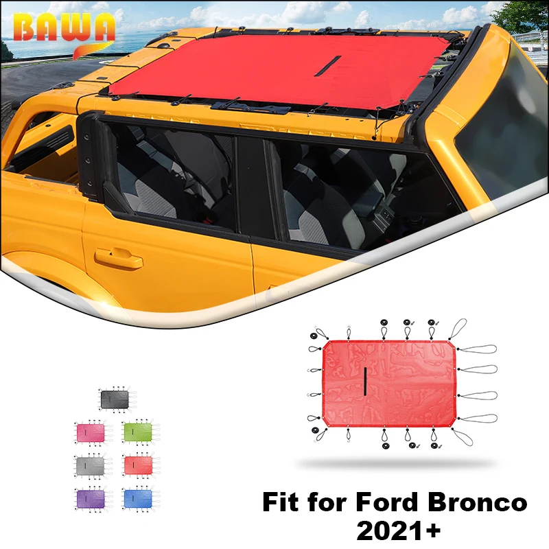 Hamac De Toit Pare-soleil Pour Ford Bronco 2021+ - Isolation Filet Noir CheroCar