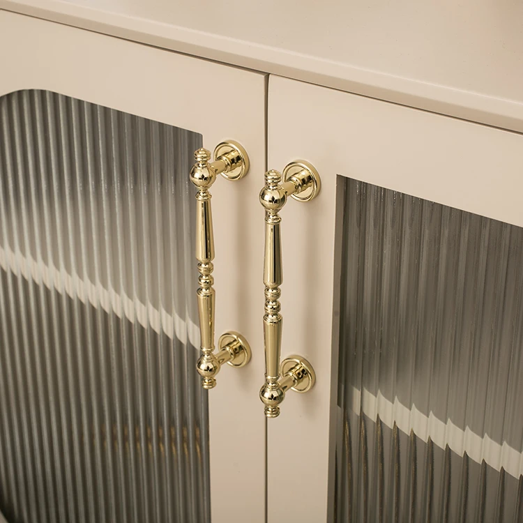 Bright Gold Solid Brass Cabinet Handle, botões