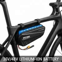 Batterie triangulaire pour vélo électrique 36V/48V, 12Ah 14Ah, batterie Li-ion pour vélo électrique avec sac étanche, chargeur et BMS de sécurité 2