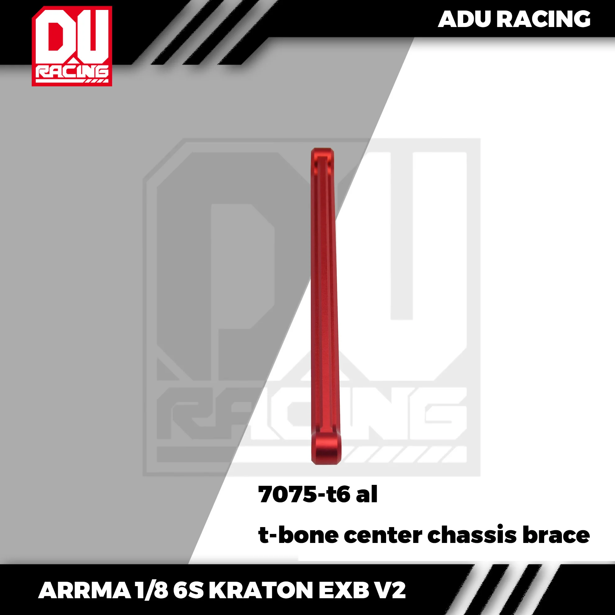ADU Racing CENTER BRACE CNC 7075-T6 ALUMINUM FOR ARRMA 6S KRATON EXB V2 rc car parts
