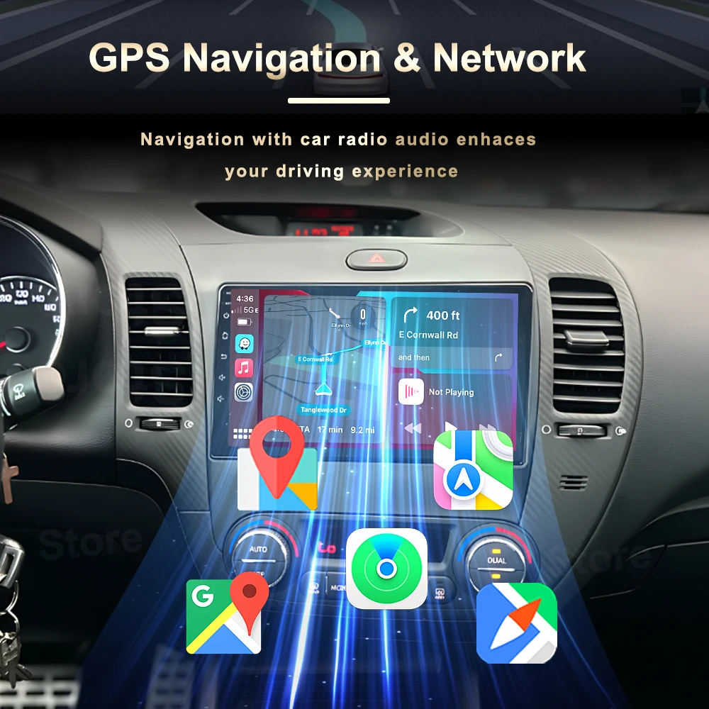 2 Din Android 16 para KIA K3 CERATO FORTE 3 YD sintonizador 2013 2014 2015 2016 2017 Radio de coche reproductor Multimedia GPS pantalla táctil estéreo 6