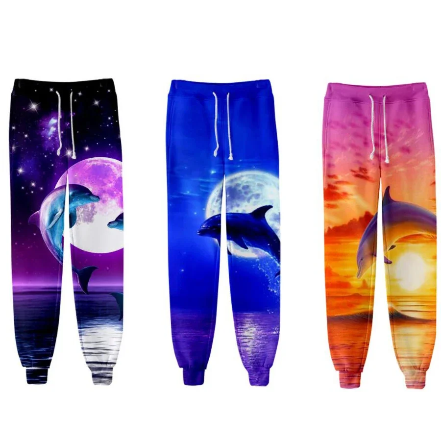 

Animal Dolphin Sweat Pants 3D Joggers Pants Casual Trousers Men/Women Hip Hop Sweatpants Pantalon Homme Streetwear