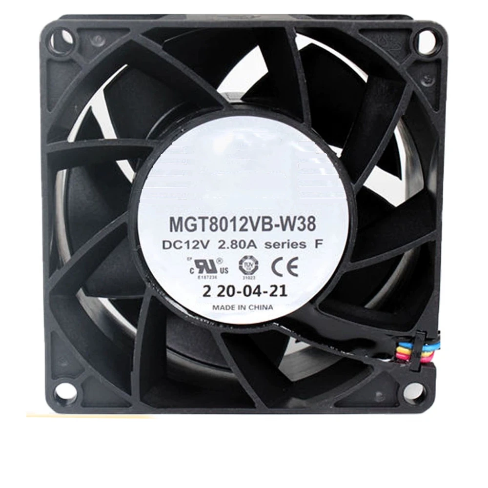 

Охлаждающий вентилятор MGT8012UB-W38 DC 12V 2.60A 8038 80 мм * 80 мм * 38 мм