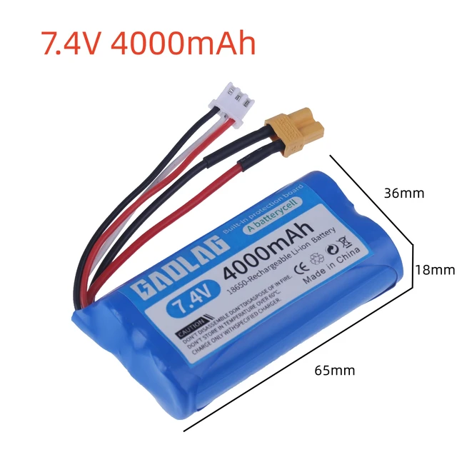 7,4 V 4000mAh Li-Ionen-Akku xt30/USB-Ladegerät für Huina RC