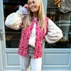 PB&ZA 2023 Autumn/Winter New Vintage Style Double Sided Printed Sleeveless Quilted Cotton Vest Coat 1