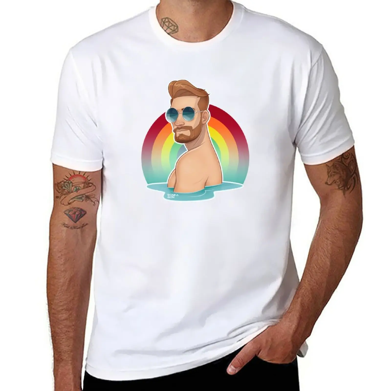 New Rainbow Beach T-Shirt summer top Tee shirt oversized t shirts for men