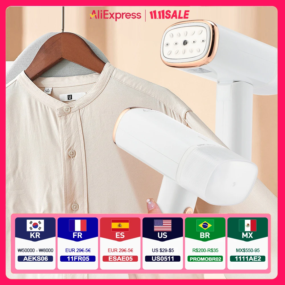의류 증기선 130ml 휴대용 직물 증기선 빠른 열 1000W 의류 증기선 철 스팀 청소기 가정용 여행 휴대용