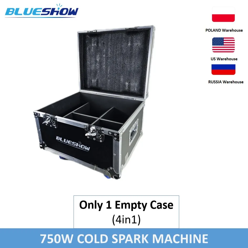 Blueshow Ti Powder 1pcs Cold Sparkler Machine 750w or 1 Flycase Fountain Sparkular Wedding Christmas Stage Light Sparkler Sink 3