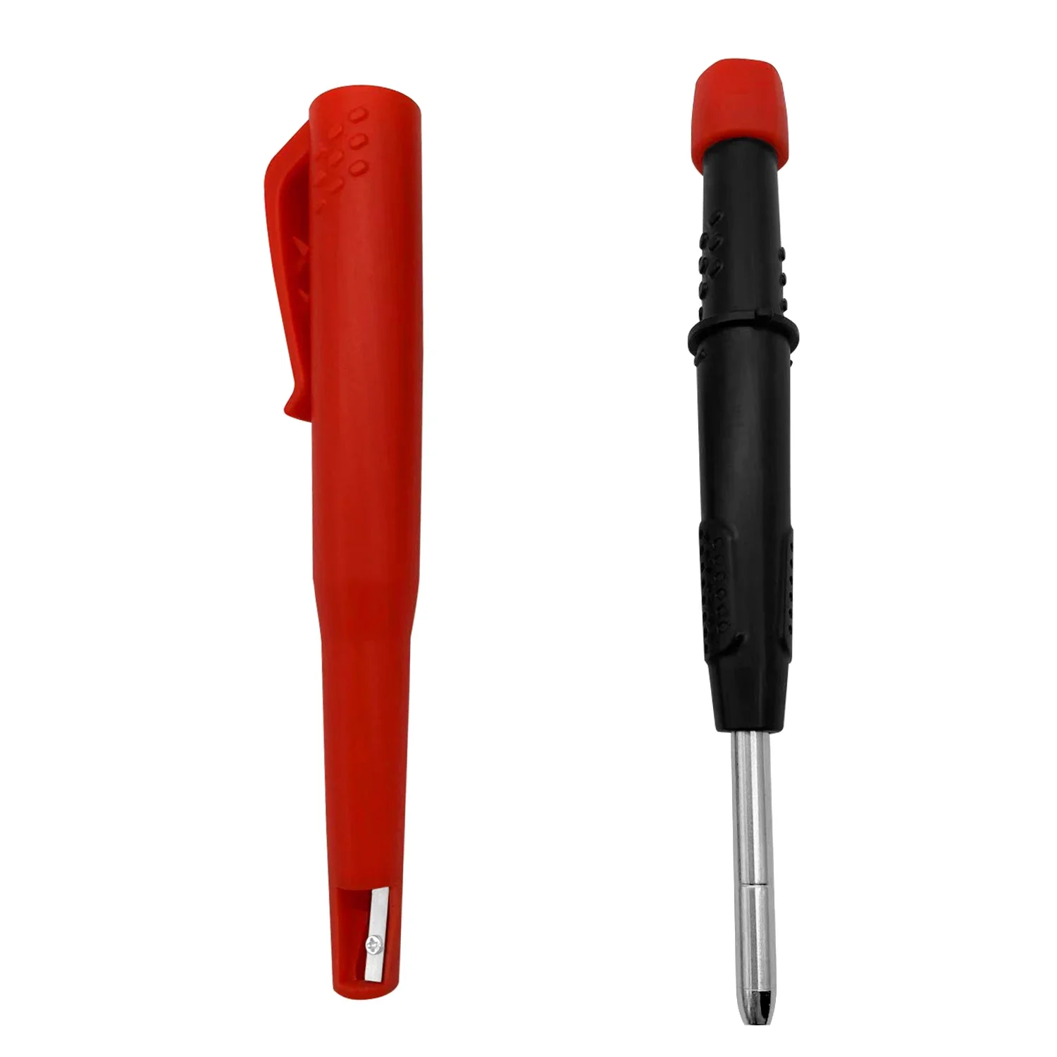 Solid Carpenter Mechanical Pencil For Woodworking Construction One-piece design Pen Cap With Sharpener Stationery Supplies 2