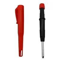 Solid Carpenter Mechanical Pencil For Woodworking Construction One-piece design Pen Cap With Sharpener Stationery Supplies 2