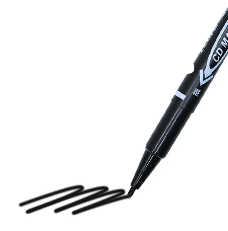 Double Head Marker Pen 1-10Pcs 0.5mm 1mm Tips Waterproof Ink Oily Office School Supplies