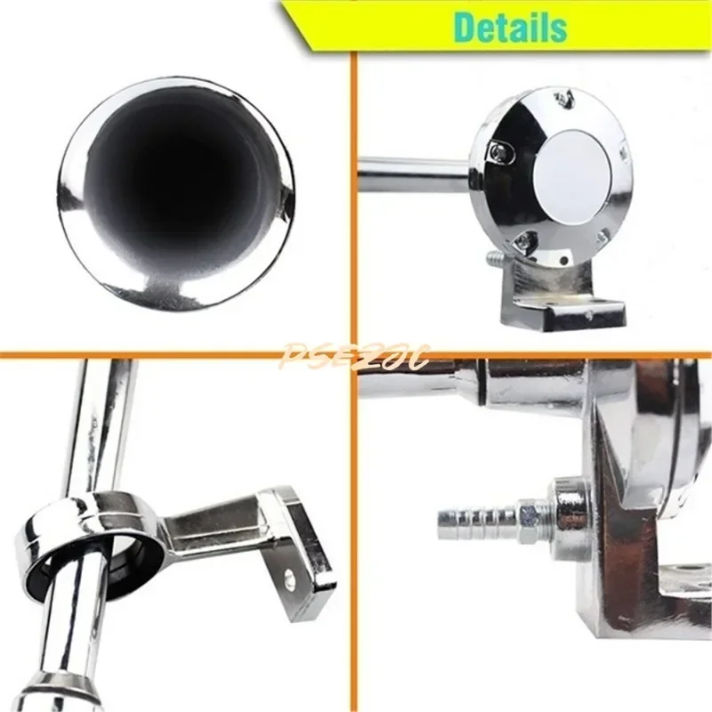 Car Siren Horn Car Air Horn Air Horn Car Air Horn 12V Alloy Long Tube 17 Inch Electric Single Tube Air Horn Modified for Marine and Truck Use