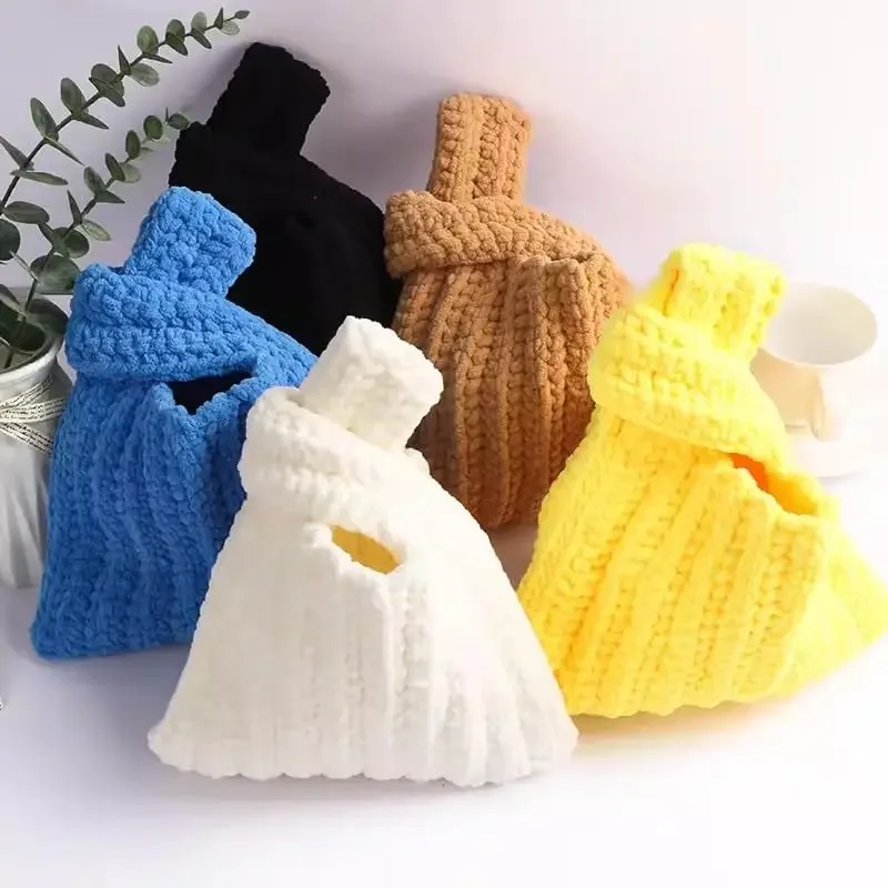 4PCS 400g DIYSoft Ice Strip Line CottonYarn Chenille Knitting Yarn DIY Wool Yarn for Handmade Knitting Blanket Scarf ThickThread 5