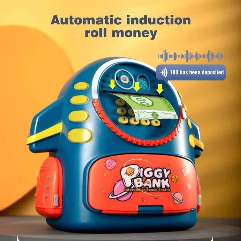 Money Box Piggy Bank Aerospace Schoolbag Toys for Kids Creative Electronic Coin Boxes Cash Safe Saving Birthday Party Child Gift