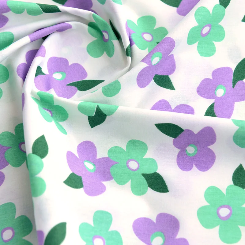 Pastoral Floral Summer Poplin Cotton Fabric 6