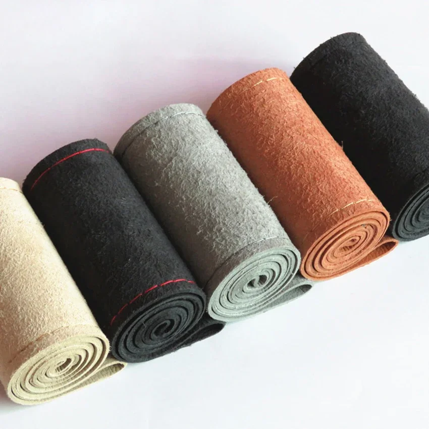 Steering Wheel Cover Micro Fiber Leather Hand Sewing Soft Car Steering Wheel Cover With Needles and Thread Diameter 38cm Auto Car Accessories
