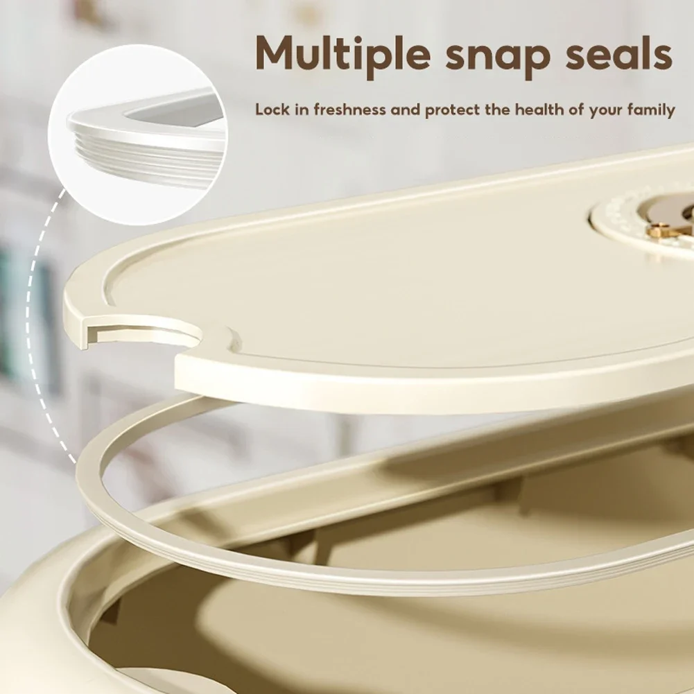 5/10KG Rice Storage Container Dry Food Dispenser Insect-Proof Rice Bucket Large Capacity Cereal Storage Box for Home Kitchen 5