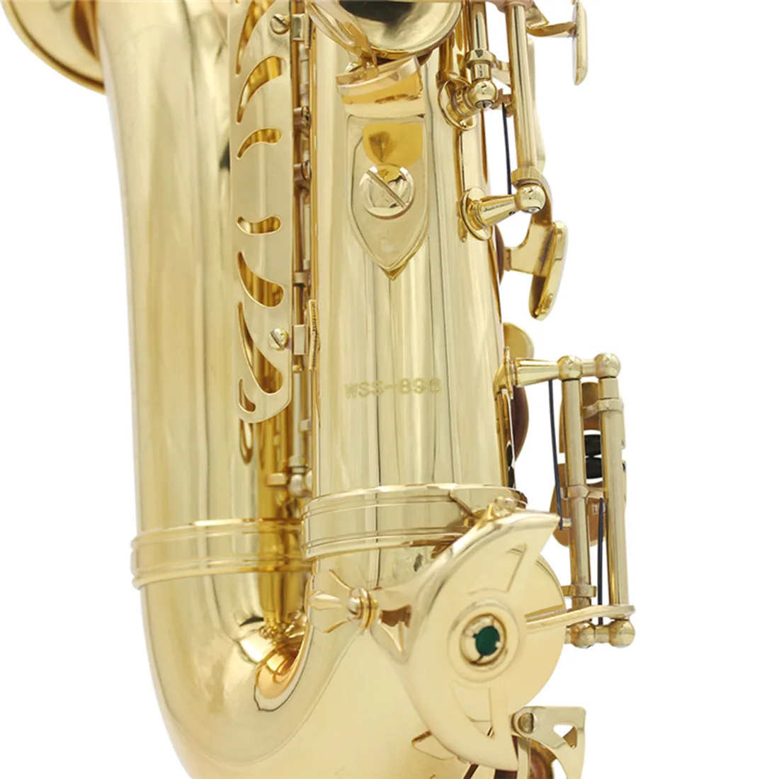 Slade Gold Eb Altsaxophon Performance Praxis Messing Instrumenten saxophon mit Box Reinigungs tuch Bürste Schilf Zubehör – Detail 10