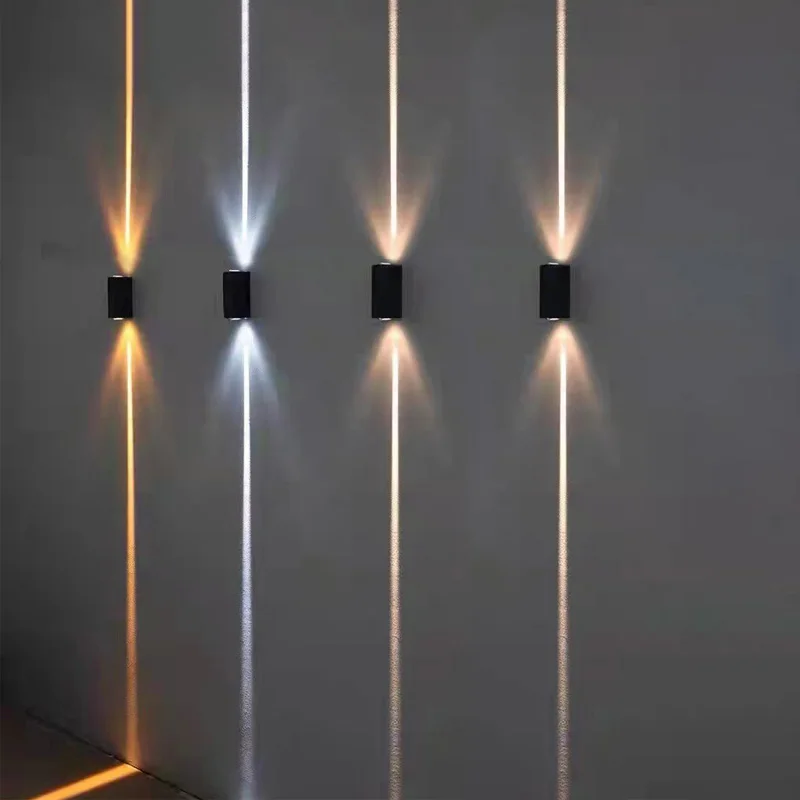 Lampada Da Esterno In Alluminio Argento 6W Illuminazione Per Esterni Lampada Da Parete Impermeabile Ip65 Per Esterni Portico Applique Da Parete Su E G