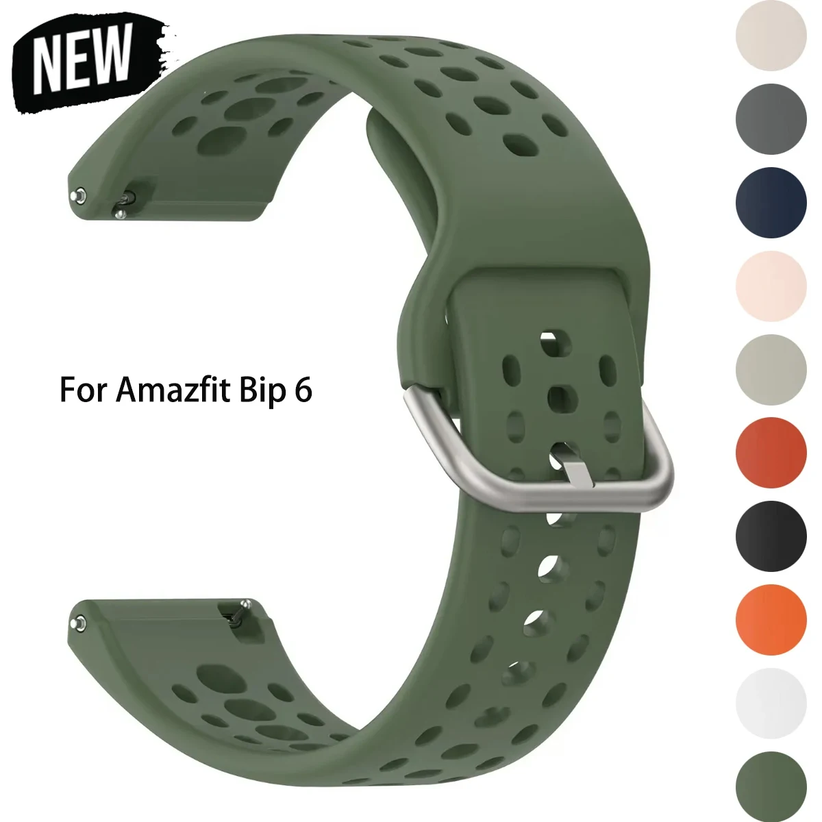 Enhanced Silicone Sport Band - Breathable Soft Bracelet Strap