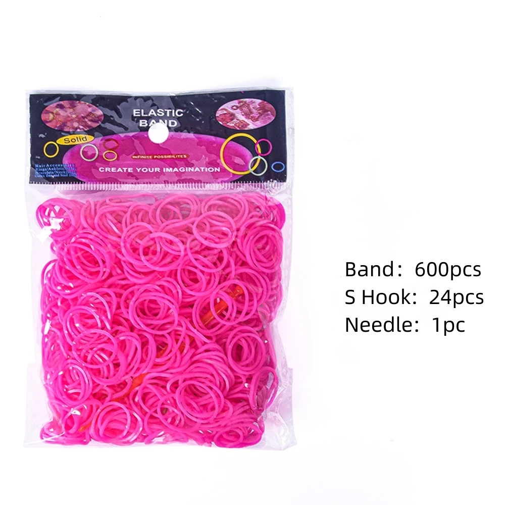 Rainbow Loom Crafting Kit: 600-Piece Rubber Band Refill with Hooks