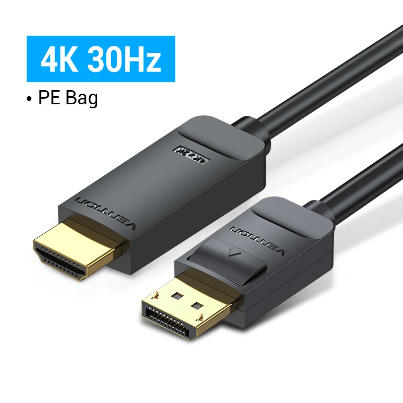 4K Premium Full HD DisplayPort DP HDMI Adapter Kabel Video Converter 