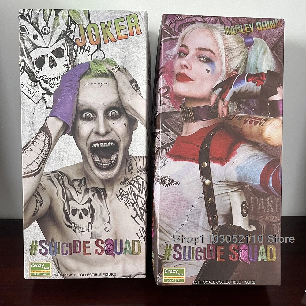 Figuras Crazy Toys Harley Quinn Joker, escala 1/6, equipo de prototipos, película, ropa Real, modelo, regalos de cumpleaños y Halloween