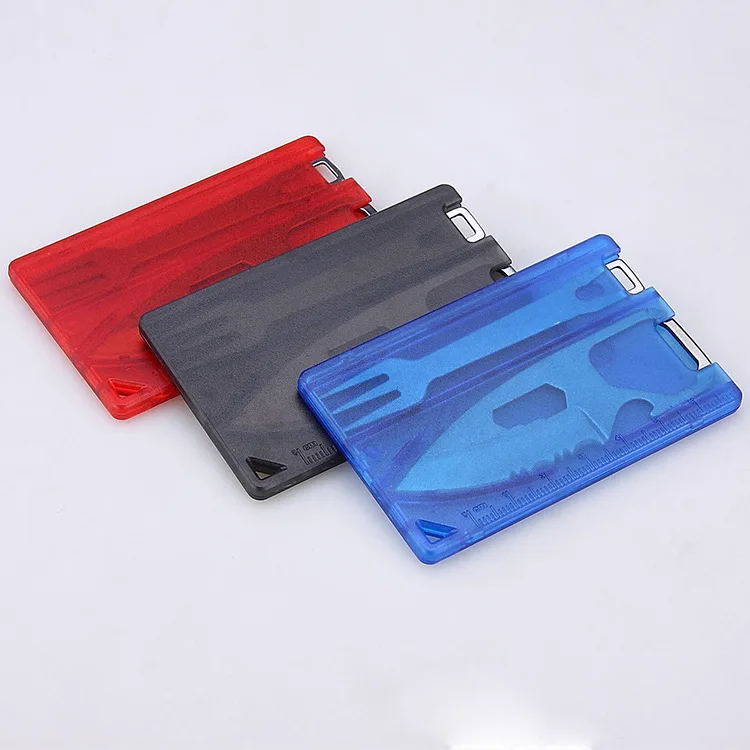 2023 NEW EDC Safety First Aid Outdoor Multifunction Tool Card Camping Survival Equipment Portable Barbecue Knife Fork