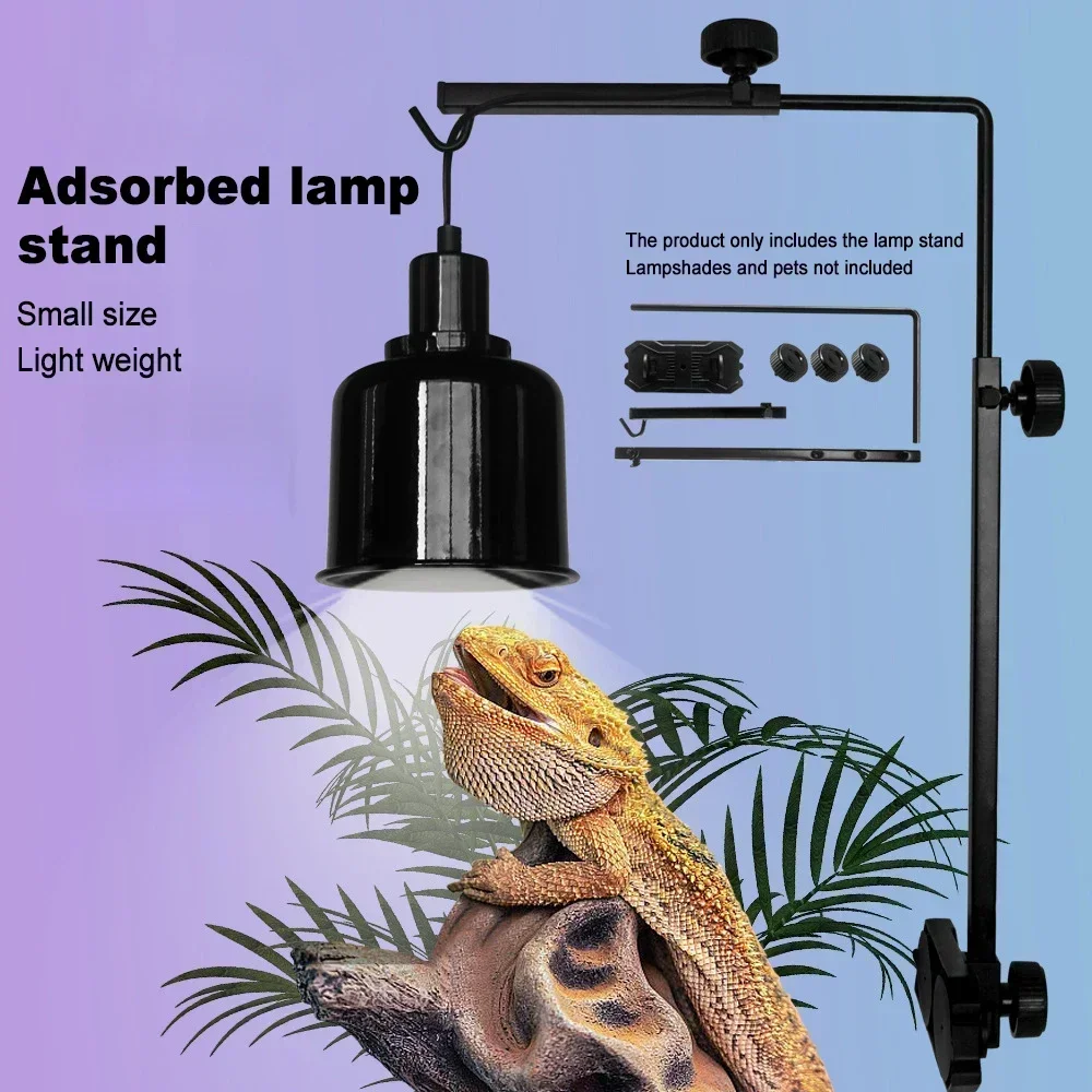 Reptile Heating Lamp Stands Amphibian Lamps Holder Adjustable Extendable Metal Floor Lamp Holders Reptiles Lighting Accessories