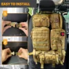 Car Seat Back Organizer Tactical Seat Back Organizer with 5 Molle Bags Universal Vehicle Panel Organizer Storage Bag 5