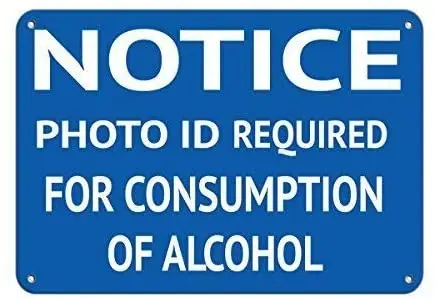 Оловянный знак Предупреждение ждающий фото-удостоверение требуется для