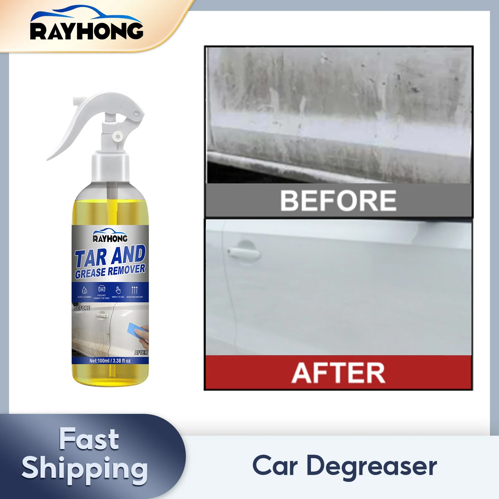 

Car Paint Cleaning Spray Paint Glass Dust Oil Stain Removal Polishing Auto Wheel Hub Rust Coating Cleaning Car Degreaser Spray