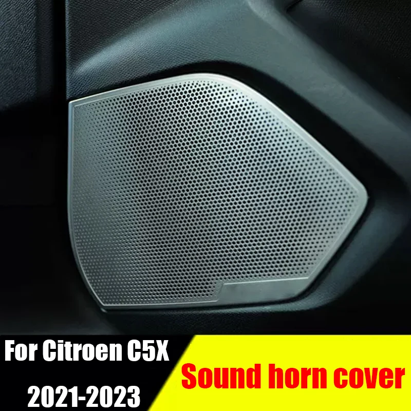 Car Audio Speaker Cover Grille - Stainless Steel Door Speaker Decoration For Mercedes-Benz E Class, C Class, GLC (W213, W205, X253)