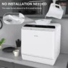 Countertop Dishwasher, 5 Washing Programs Portable Dishwasher With 5-Liter Built-in Water Tank, No Hookup Needed 4