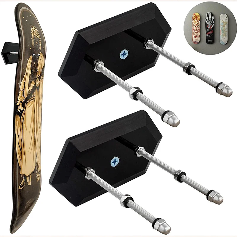 1/2pcs Skateboard Display Rack ABS Wall Stand Fixed Mount Indoor Floating Skateboard Storage Professional No Punching Bracket