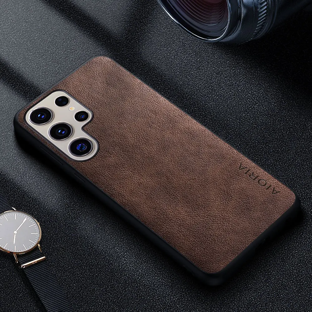 Premium Luxury Leather Retro Business Style Phone Case