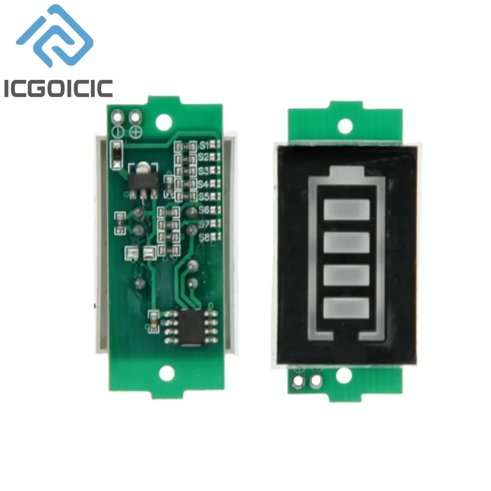1S-8S 1S/2S/3S/4S 1-8S Singolo 3.7V Indicatore di capacità della batteria al litio Modulo 4.2V Display Tester di potenza per veicoli elettrici Li-ion - immagine 2