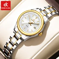 ERNIE KLEIN Women’s Watch Luxury Gold Watch OriginalDate Week Stainless Steel Waterproof Luminous Elegant Dress Ladies' Watches 1